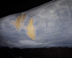 Mmm broek helemaal nat door de regen